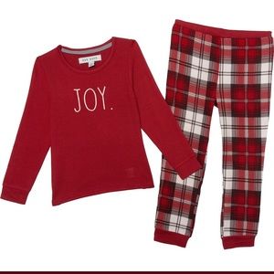 NEW Rae Dunn baby Christmas holiday pajamas “Joy”